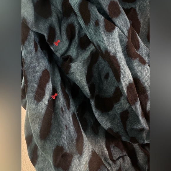 D&G Dolce & Gabbana Silk Teal & Black LEOPARD Print Knee Length Pencil Dress - Picture 13 of 15